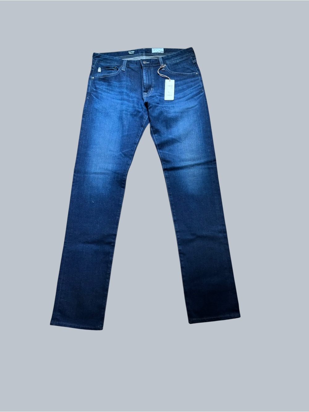 Ag Adriano Goldschmied Men's Dark Blue Slim Straight Jeans